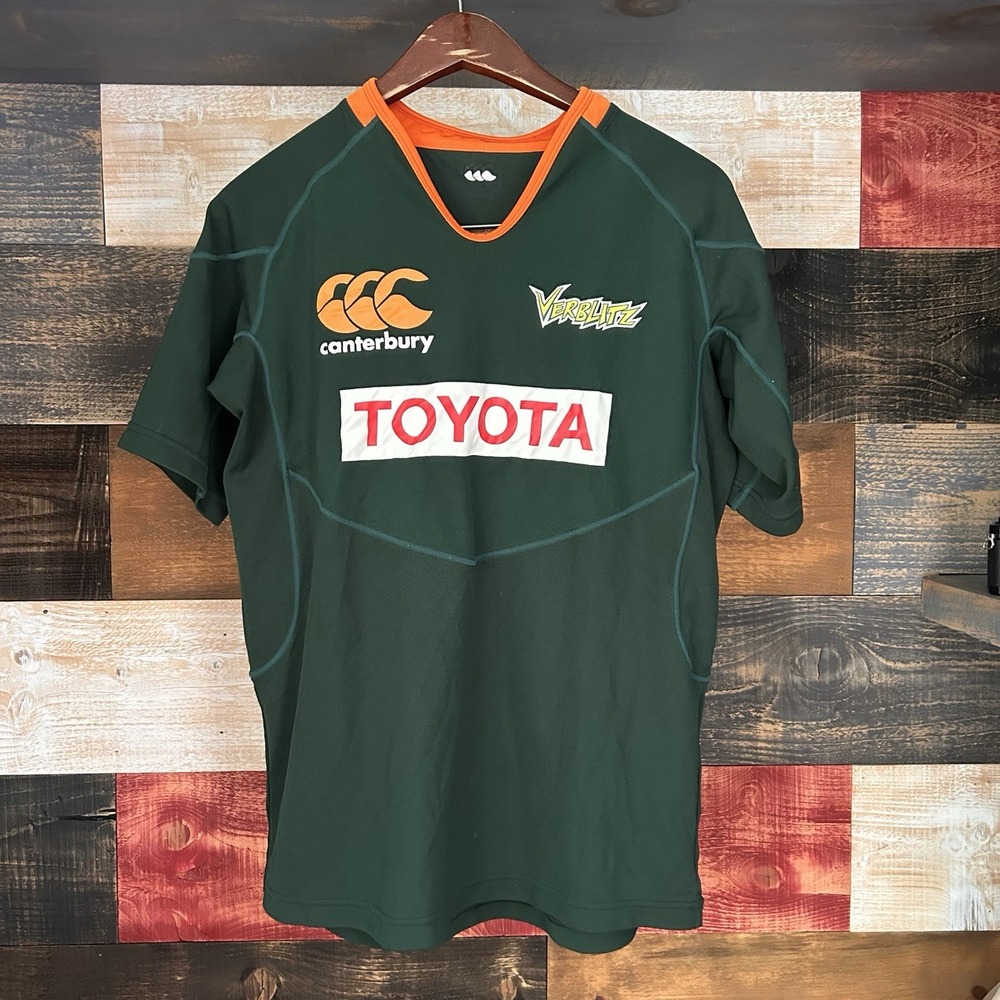 Canterbury Verblitz Toyota Rugby Jersey Japan Green Mens Medium 2015 RG33540